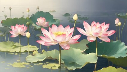 pink lotus flower in the pound