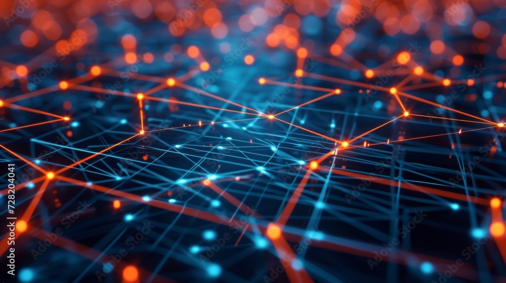 Aufkleber a closeup image of the intricate network architecture of a 5g solution emphasizing the agility and f
