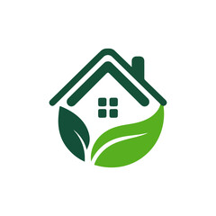 Green home logo concept