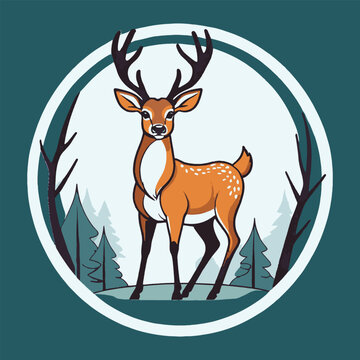 vector of wild deer