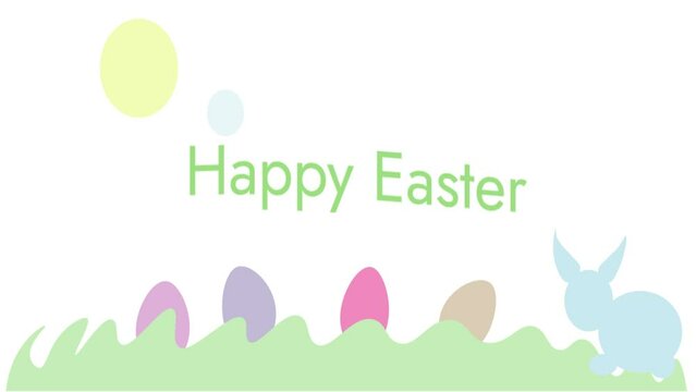 happpy easter poster in children style easter egg and easter bunny full color exx celebration catholic christian jesus christ