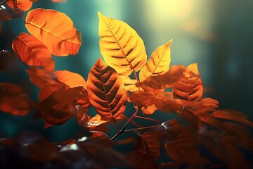 autumn fall leaves background cinematic
