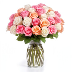 Fototapeta premium Blooms in Harmony, Rose Bouquet Elegance