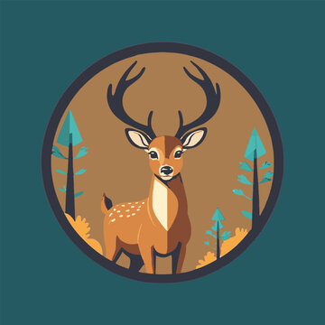 vector of wild deer