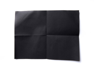 Black paper poster texture isolated on white background - 728207268