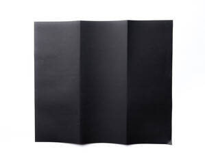 Black paper poster texture isolated on white background