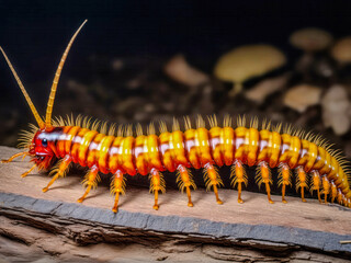 Obraz premium Close-up photo of a centipede