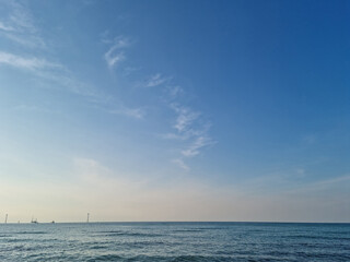 Obraz premium Blue sky and sea landscape.