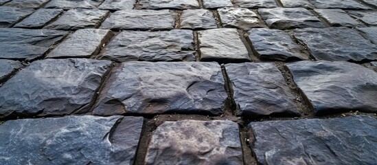 Close Up Grey Stone Pavement Texture on Background