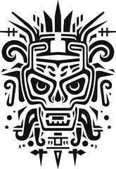 Aztec tribal design vector illustration for logos, tattoos, stickers, t-shirt designs, hats