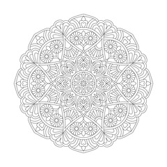 Mindfulness Floral Mandala Coloring Book Page for kdp Book Interior