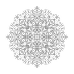 Meditation Floral Mandala Coloring Book Page for kdp Book Interior