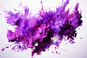 Pour or splash purple watercolor on floor or wall. Spread throughout area. It is a kind of art. Realistic color clipart template pattern. Background Abstract Texture. 
