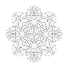 Intricate Whirlwind Mandala Coloring Book Page for kdp Book Interior