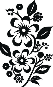 floral design vector illustration for logos, tattoos, stickers, t-shirt designs, hats
