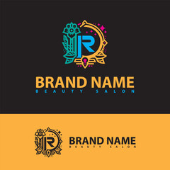 R letter logo design