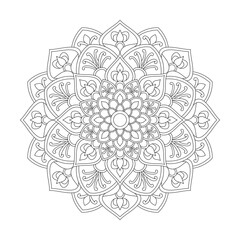 Affirmations Zen Blossoms Mandala Coloring Book Page for kdp Book Interior