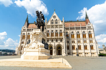 View of the Hungarian Parliament building in Budapest