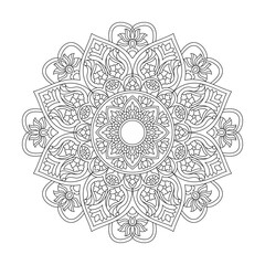 Mystical Peaceful Mandala Coloring Book Page for kdp Book Interior