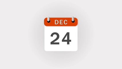 December Calendar icon illustration with white background.