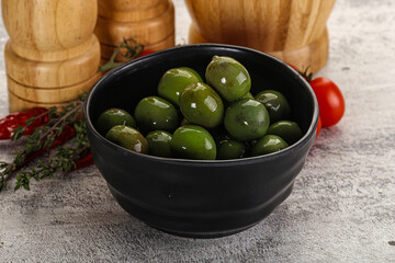 Green marinated Italian Selezione olives