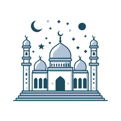 Fototapeta na wymiar vector mosque design on white background