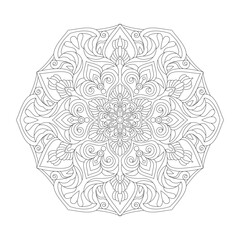  Attractive Decorative Mandala Coloring Book Page for kdp Book Interior