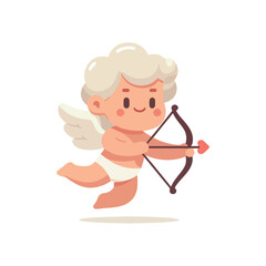 vector flat valentines day cupid characters collection