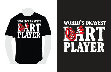 Fototapeta premium World's Dart Player .Darts T Shirts Design, Darts Lover, Darts game, sports