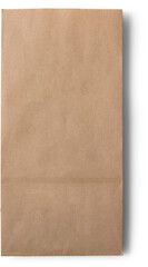 Various style blank craft retail paper bag of isolated on plain background for your shopping project.