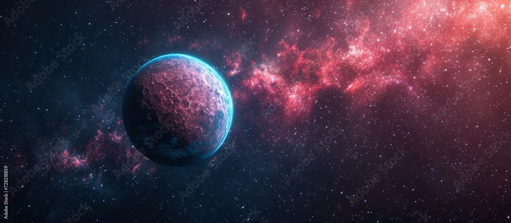 Wall mural exploring exoplanets: a colorful journey through the universe with spectacular 3d renderings