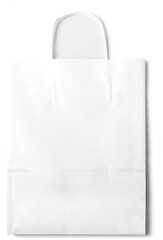 Various style blank white retail paper bag of isolated on plain background for your shopping...