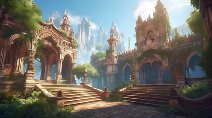 world of enchantment and beauty with a mesmerizing 3D image of a fantasy realm