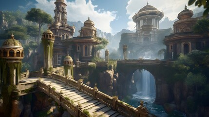 world of enchantment and beauty with a mesmerizing 3D image of a fantasy realm