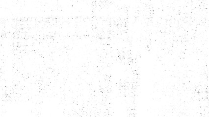 Abstract vector noise. Small particles of debris and dust. Distressed uneven background. Grunge texture overlay with rough and fine grains isolated on white background. Vector illustration.