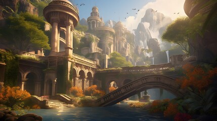 world of enchantment and beauty with a mesmerizing 3D image of a fantasy realm