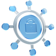 Obraz premium Network Security 3D Icon