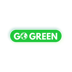 Go Green - Eco friendly icon, Road to sustainability