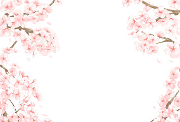 Obraz na płótnie Canvas イラスト素材:桜のフレーム