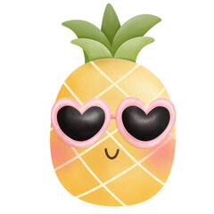 pineapple wearing sunglasses 