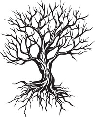 Leafless Tree with Intricate Branches Vector EPS 10