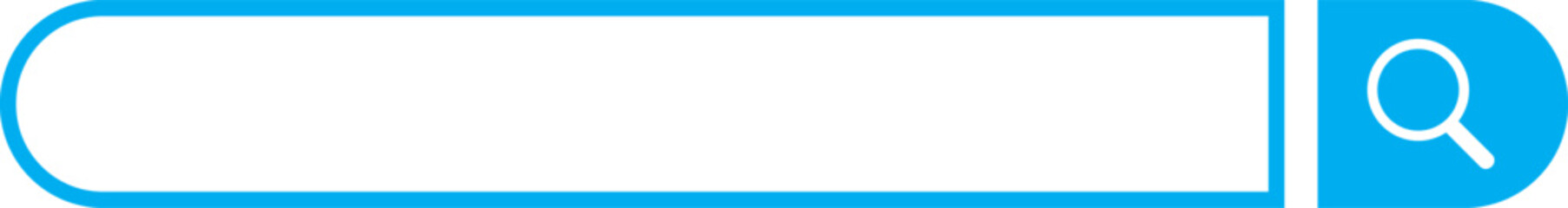 検索バー　アイコン　青	