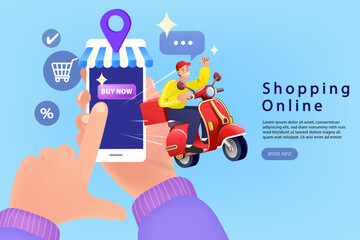Online ordering service Deliver products to customers