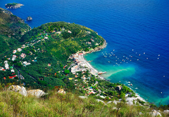 Obraz premium Marina del Cantone, Peninsula of Sorrento, Campania, Italy, Europe.