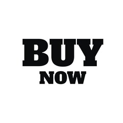Buy now text on white background