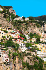 Town Positano, Amalfi Coast, Peninsula of Sorrento, Campania, Italy, Europe.