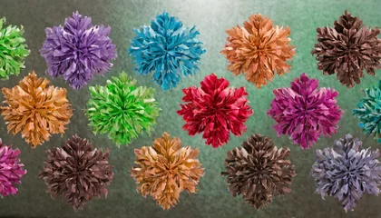 Deurstickers set of woon flowers, seamless, floral, vector, design,  © Noor