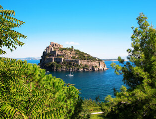 Aragonese Castle, Island Ischia, Campania, Italy, Europe.