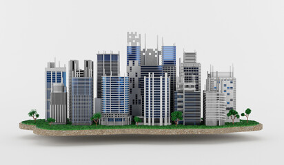 Building construction plan facades architectural sketch.3D rendering