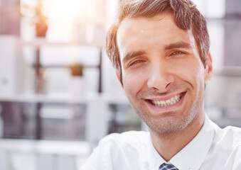 businessman boss employer lawyer middle age leader, man posing in modern office looking at camera serious facial expression